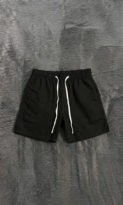 Short linho Preto
